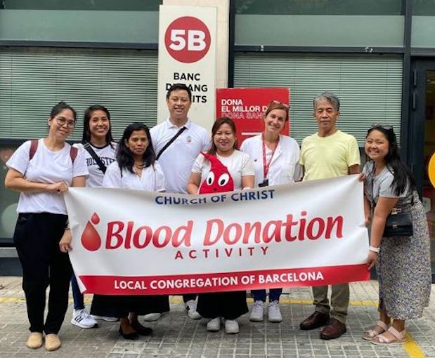 Youth officers in Barcelona lead blood donation