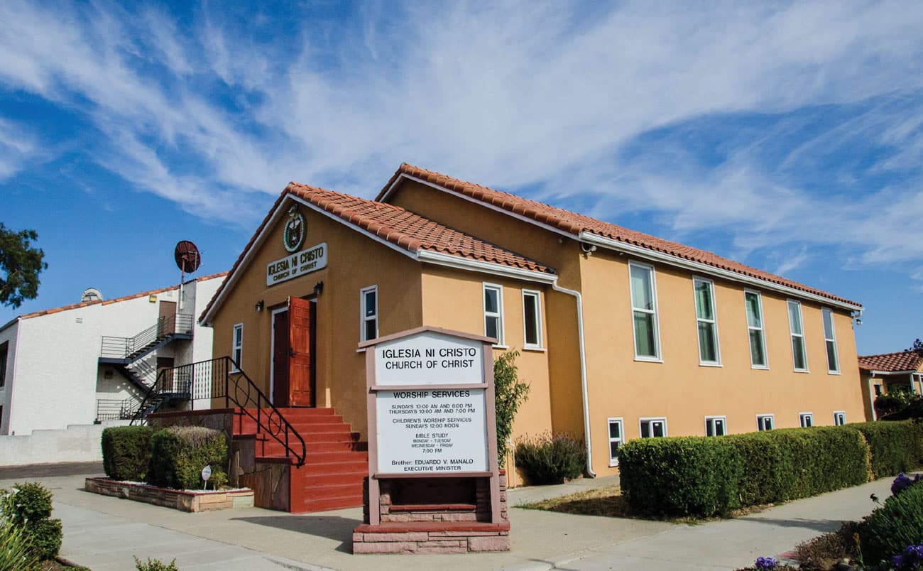 The house of worship of the Local Congregation of Santa Maria situated along East Mill St, Santa Maria, California, USA